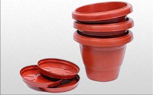 گلدان پلاستیکی رنگی خانگی