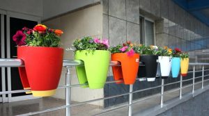 گلدان تزیینی پلاستیکی