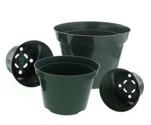 گلدان پلاستیکی مشکی ارزان